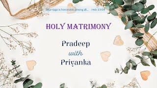 Holy Matrimony | Pradeep with Priyanka | 15 Dec 2023 | JPH Nagaram