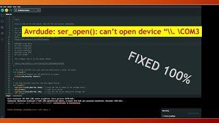 avrdude seropen can't open device Arduino