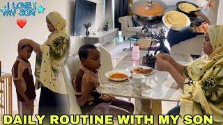 MORNING ROUTINE DAILY LIFE WITH MY SON SUBIXI HORE WAXAN QABTAY