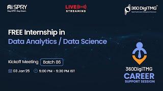 Free Data Analytics / Data Science Internship | Batch 86 | 360DigiTMG