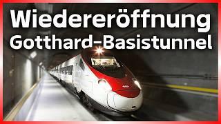 Wiedereröffnung des Gotthard-Basistunnels und Halbstundentakt ins Tessin