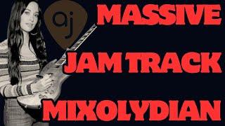 Massive Mixolydian Jam Track in A | Guitar Backing Track (70 - BPM)