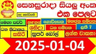 Lottery Result All today NLB DLB  අද ලොතරැයි ප්‍රතිඵල දිනුම් අංක 2025.01.04 Results Today show