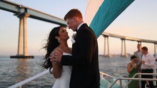 Triton Charters Boat Elopement | Megan + Michael | San Diego California