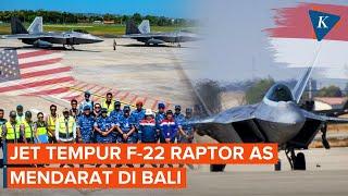 Momen Jet Tempur F-22 Raptor Angkatan Udara AS Mendarat di Bali