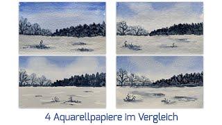 Aquarellmalen für Anfänger: 4 Aquarellpapiere im Vergleich