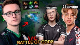 Miracle- goes MID vs 23Savage and Watson, INSANE BATTLE of Gods