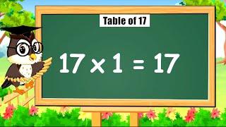 Table of 17 | Rhythmic Table of Seventeen | Learn Multiplication Table of 17 x 1 = 17 | kidstartv