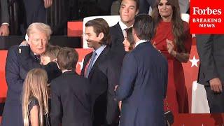 Former President Trump Hugs His Grandson, Prays With Family As Day 3 Of RNC Comes To Close