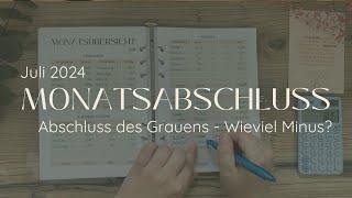 Monatsabschluss Juli | Abschluss des Grauens | Wieviel Minus? |Schuldenabbau mit der Umschlagmethode