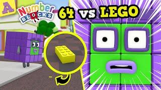 Multiple ways Numberblocks 64 steps on LEGO
