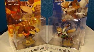 Nintendo Amiibos Donkey Kong & Fox Unboxing, Review, Demo