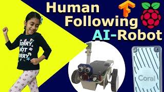 How to make Human Following Robot using Raspberry Pi and Coral USB Accelerator | AI Robotics