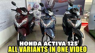 2024 Honda Activa 125 All Variants Detailed Comparison Video | Honda Activa 125 New Model  Price