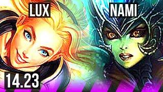 LUX & Caitlyn vs NAMI & Varus (SUP) | KR Master | 14.23