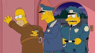 Homer is arrested by the police because of Flanders [The Simpsons]