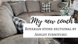 My **NEW** Sectional sofa from Ashley furniture | Bovarian stone 2 peice sectional.