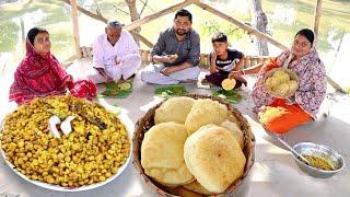 সকালে জমিয়ে খাওয়া দাওয়া ভোটুরা আর ছোলার ডাল || bhature&chana dal recipe