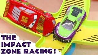 Cars Toys Lightning McQueen Impact Zone Racing