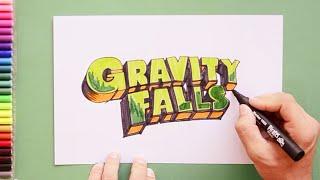 How to draw Gravity Falls Logo