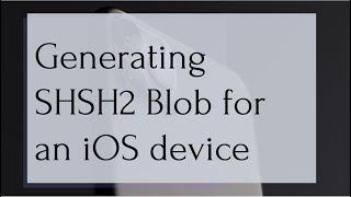 How to generate SHSH2 blob for iOS devices (below A12)