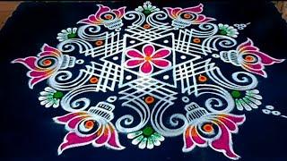 Traditional padi kolam designs  Easy festival rangoli designs