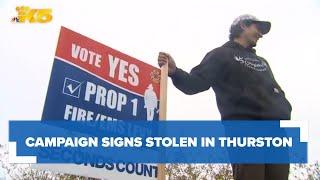 Campaign signs stolen in Thurston