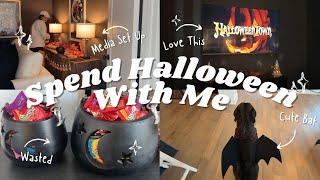 SPEND A SPOOKY HALLOWEEN DAY WITH ME + Movie Room Set Up & Loki's Costume Reveal