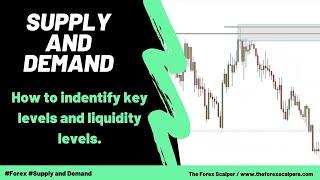 How to indentify key levels and liquidity levels - Supply and Demand.