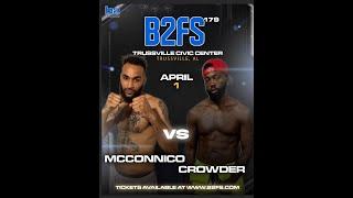 B2 Fighting Series 179 | Rickie McConnicco vs Javon Crowder 185 Ammy