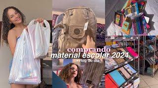 COMPRANDO MEU MATERIAL ESCOLAR 2024 + vlog do meu dia ️