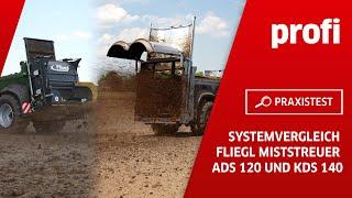 Systemvergleich Fliegl Miststreuer ADS 120 und KDS 140 | profi #Praxistest