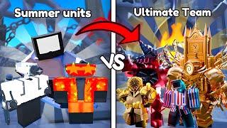 SUMMER UNITS VS ULTIMATE TEAM!  NEW UPDATE  - Toilet Tower Defense | Roblox