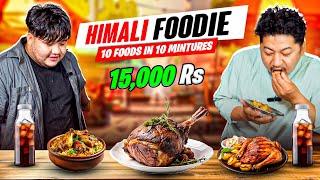 10 Dishes In 10 Minutes Challenge Ft.Himali Foodie ||2000 Rs Per Dish ||