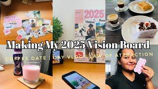 Making 2025 Vision Board | Coffee Date | #vlog #visionboard #lawofattraction