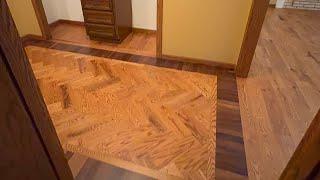 Red Oak Floor with Patterned Foyer