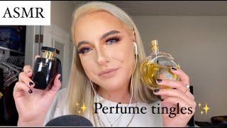 ASMR | over explaining perfume | perfume triggers, tapping, liquid sounds, whisper ramble, etc.