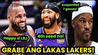 GRABE ang Lakas ng Lakers 4th seed na | Suspended si butler 7 games