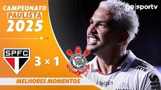 SÃO PAULO 3 X 1 CORINTHIANS | MELHORES MOMENTOS | CAMPEONATO PAULISTA | ge.globo