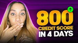 Secret ￼Credit Hack To Get 800￼ Credit Score￼ In 4 Days! Watch Now!