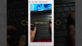 how to open on screen keyboard in windows shortcut key?