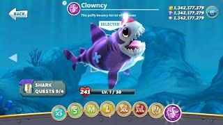 ALL 45 HUNGRY SHARK WORLD UNLOCKED - NEW CLOWNCY UNLOCKED AND GAMEPLAY MOD 5.9.1 APK 2024