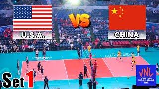 USA vs CHINA  Set 1 VNL 2022 1080p