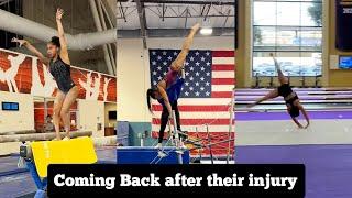 Konnor McClain, Skye Blakely & Shilese Jones gymnastics training after their Injury - February 2025
