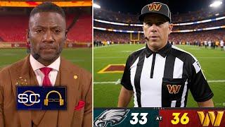 EAGLES WERE ROBBED - ESPN react to the refs miss OBVIOUS FALSE START in Commanders beat Philly 36-33