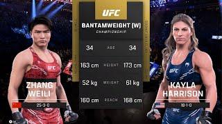 UFC 5 AI vs AI: Zhang Weili vs Kayla Harrison – Striking vs Grappling Showdown!