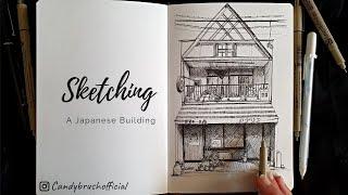 Pen & Ink Drawing #34 | Sketching A Japanese Building