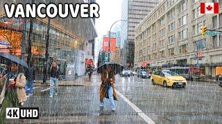  Downtown Vancouver BC, Canada. Street Walk.