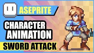 Pixel Art Character Animation (Aseprite) - Link Sword Attack