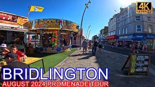 Bridlington, August 2024 Promenade, walking tour, 4K #asmr